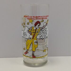 McDonald's "Ronald McDonald Saves The Falling Stars" Series Collector Glass 1980